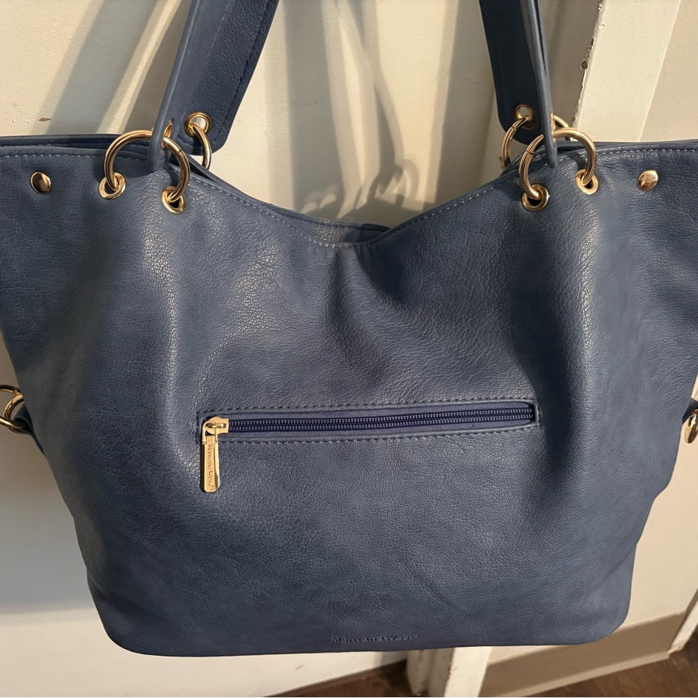 Montana West Midnight Blue Vegan Leather Handbag